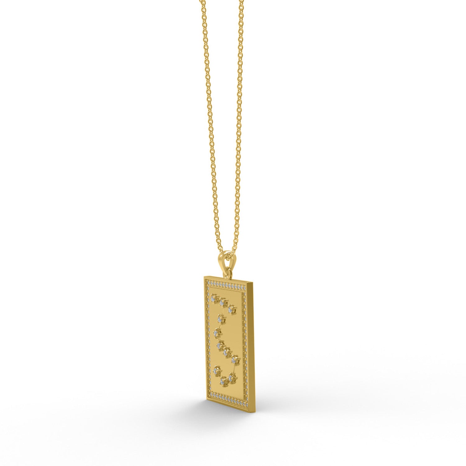 Ciondolo rettangolare con pietra preziosa moissanite, stile Art Déco, per donna, collane con ciondolo uniche