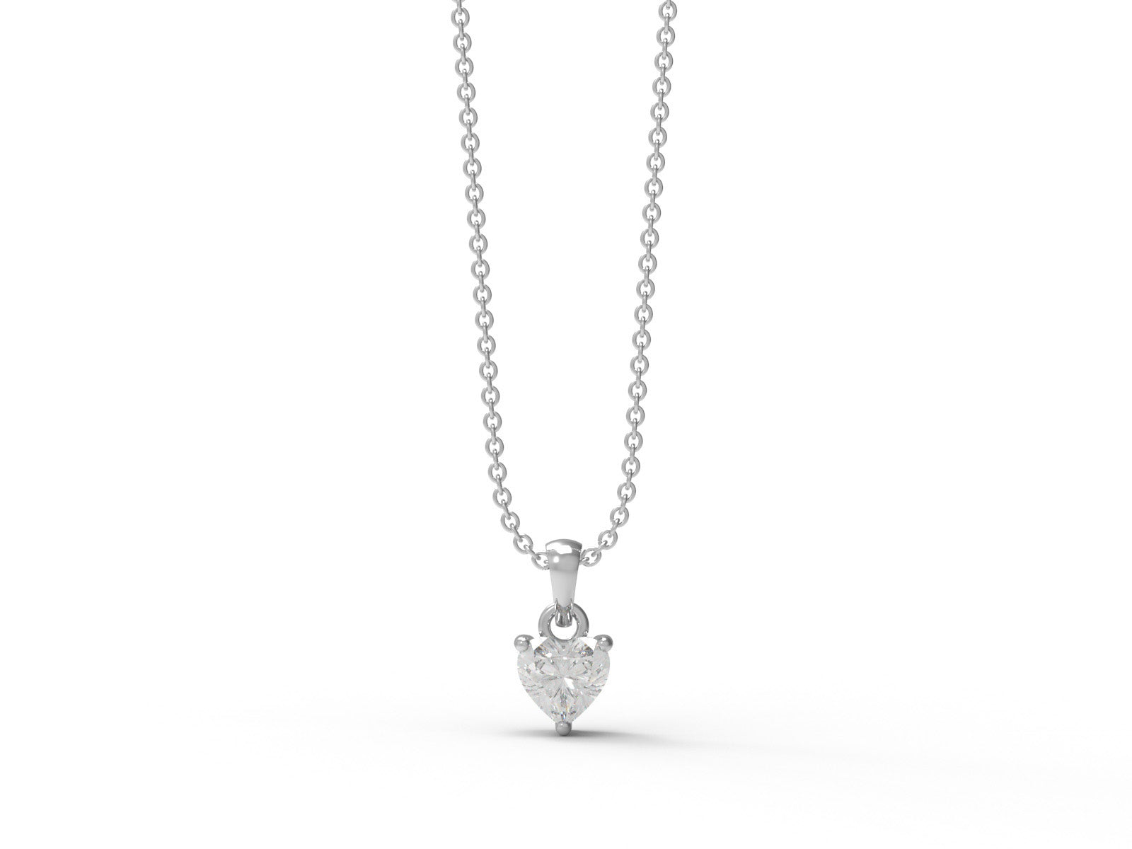 Moissanite Teardrop Necklace - Sterling Silver