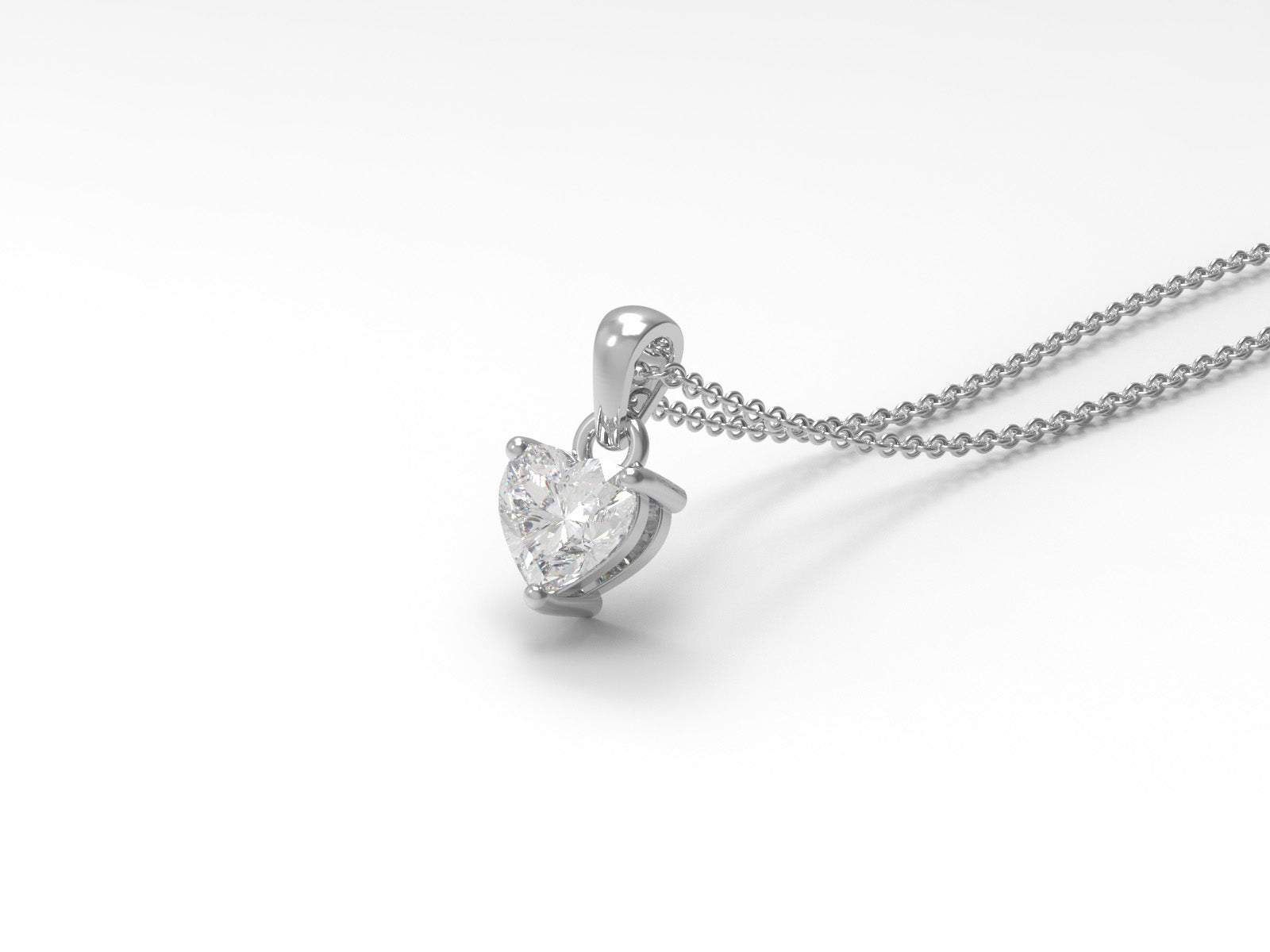 Moissanite Teardrop Necklace - Sterling Silver