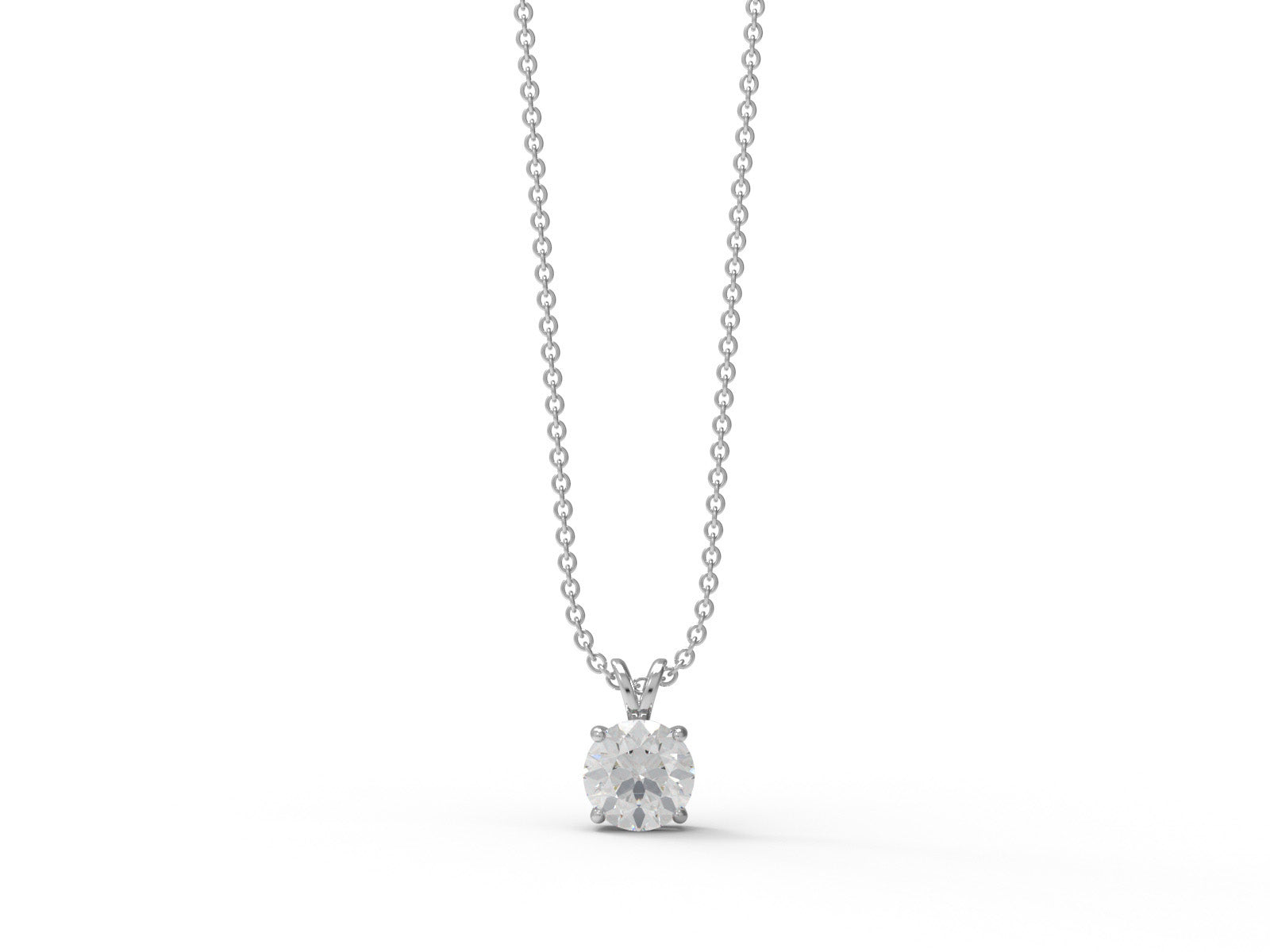 Moissanite Elegant Necklace - Sterling Silver