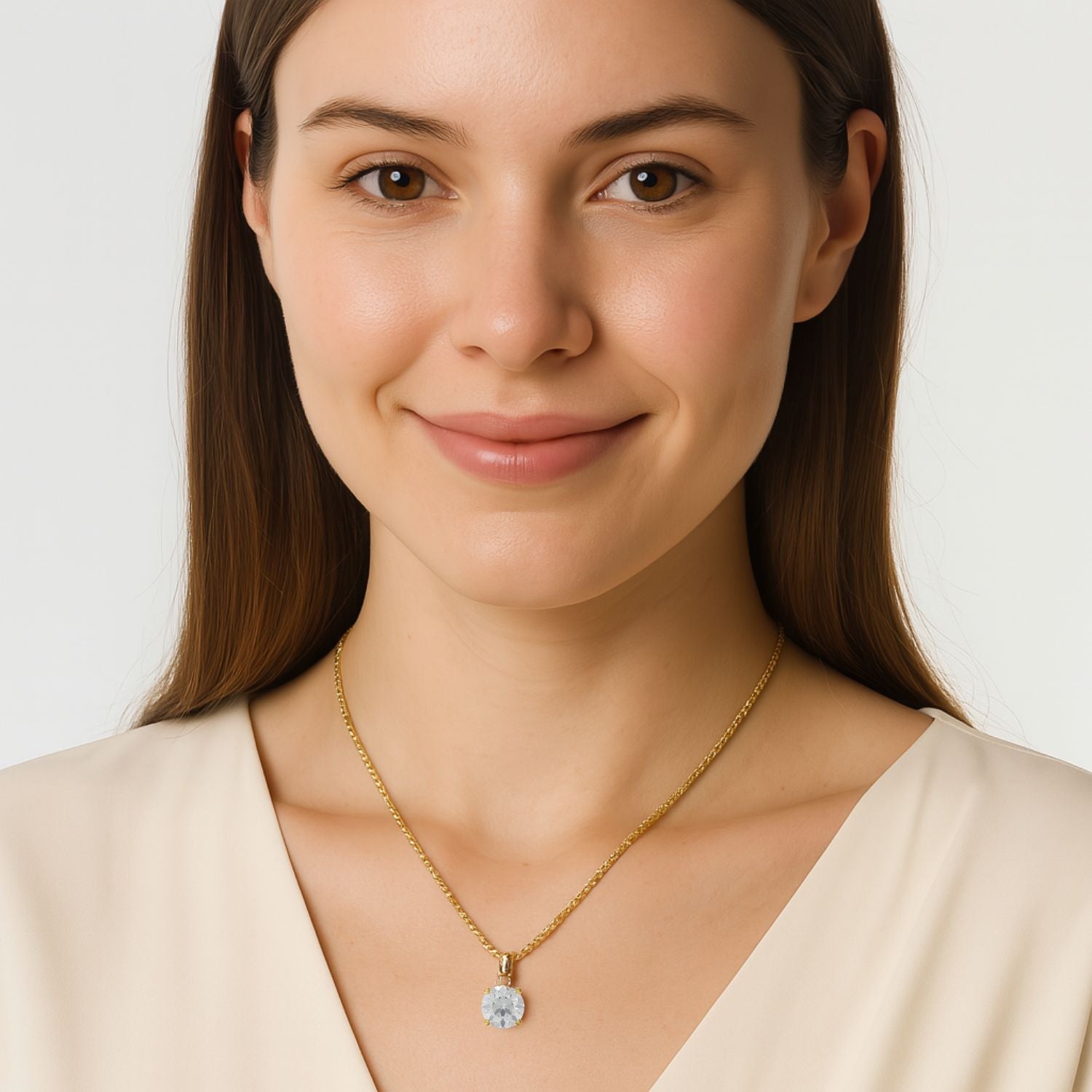 Moissanite Elegant Necklace - Sterling Silver