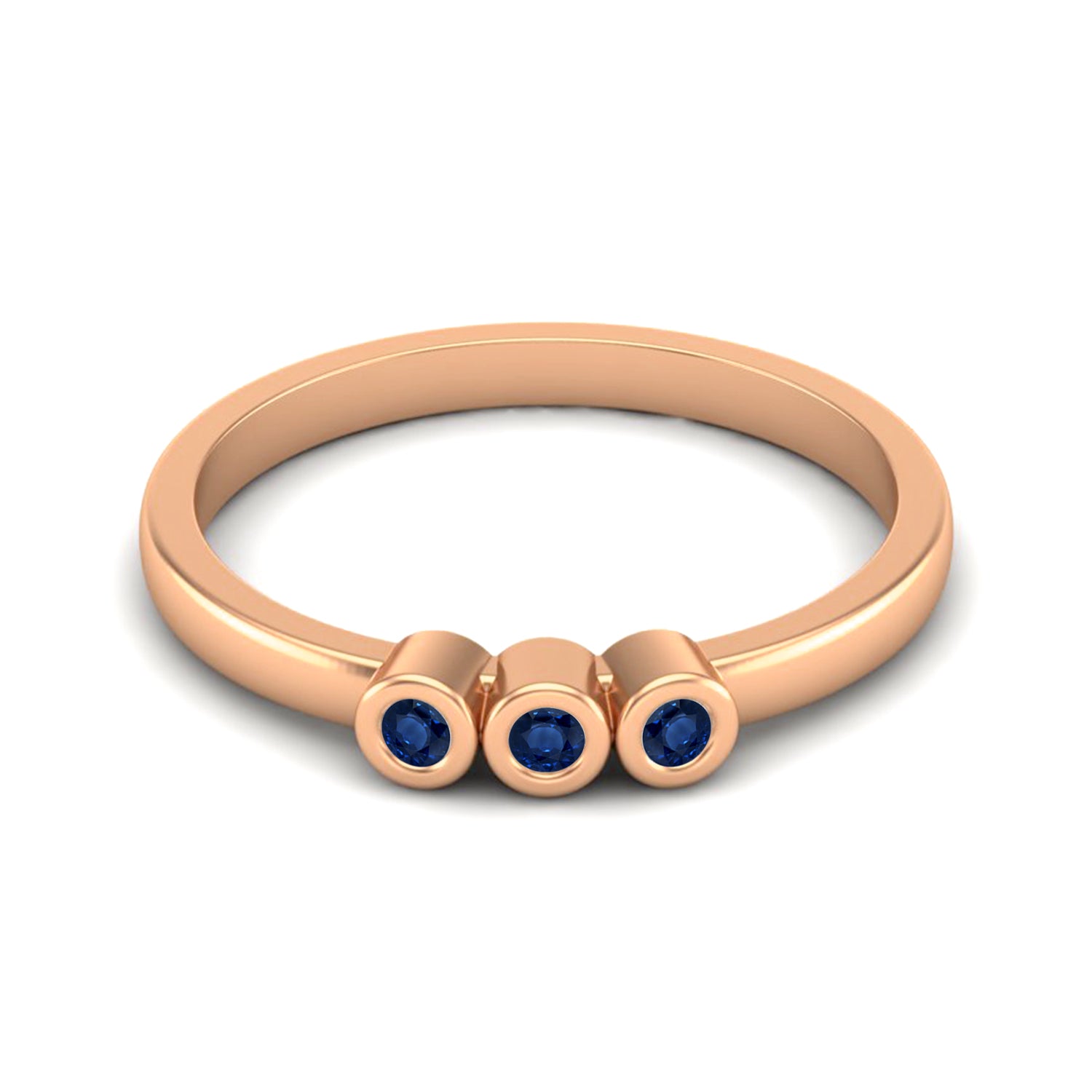 Anello di nozze minimalista con zaffiro blu, anello di promessa nuziale delicato in argento sterling 925