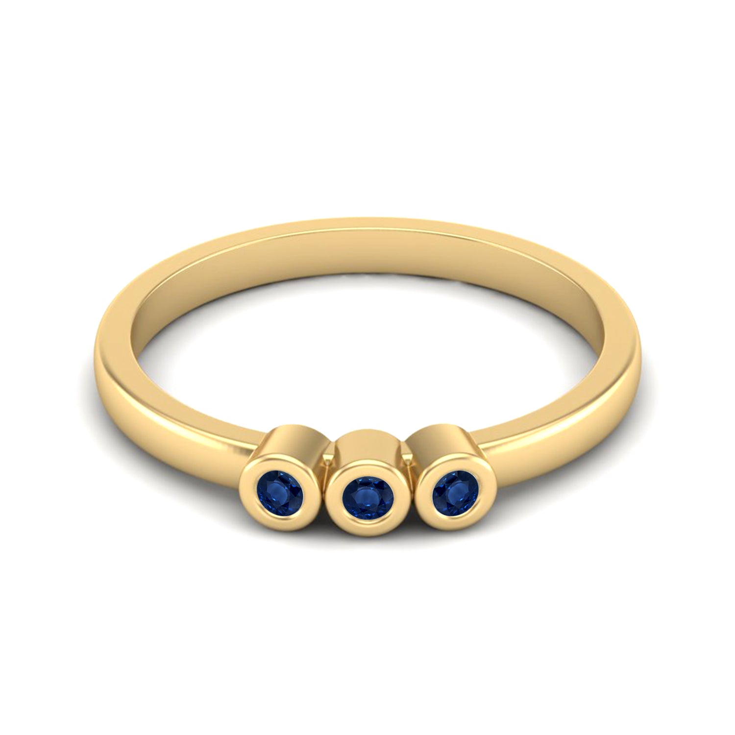 Anello di nozze minimalista con zaffiro blu, anello di promessa nuziale delicato in argento sterling 925