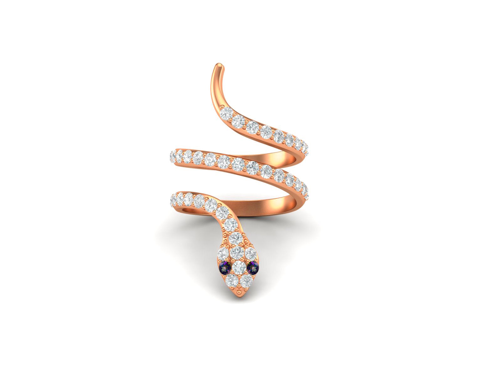 Mystic Topaz Eyes Cobra Snake Ring – Sterling Silver