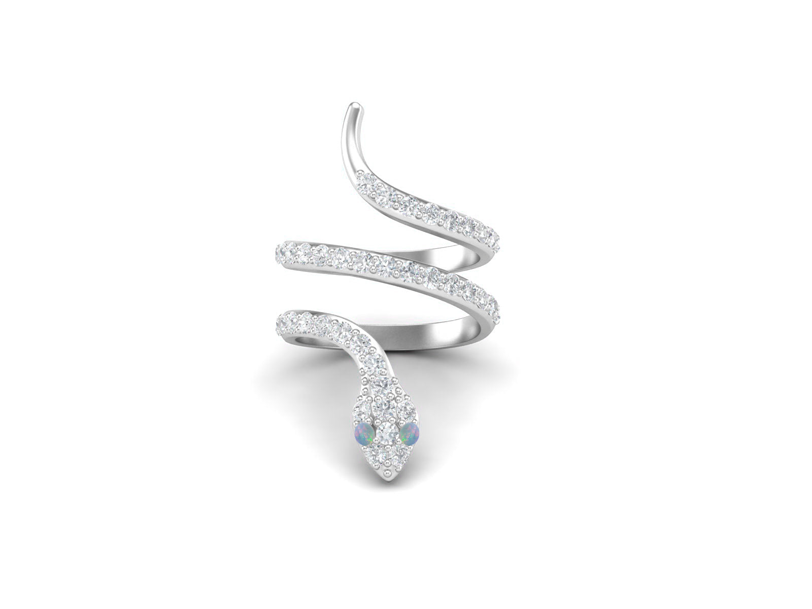 Anello nuziale in argento sterling 925 con serpente cobra in opale, anello nuziale vintage