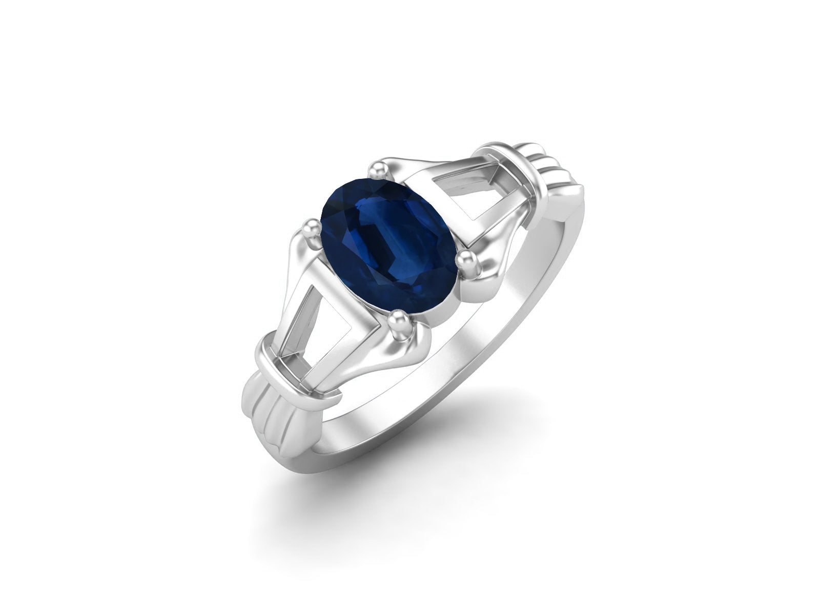 Anello nuziale in argento sterling 925 con zaffiro blu e anello di promessa nuziale con zaffiro blu antico