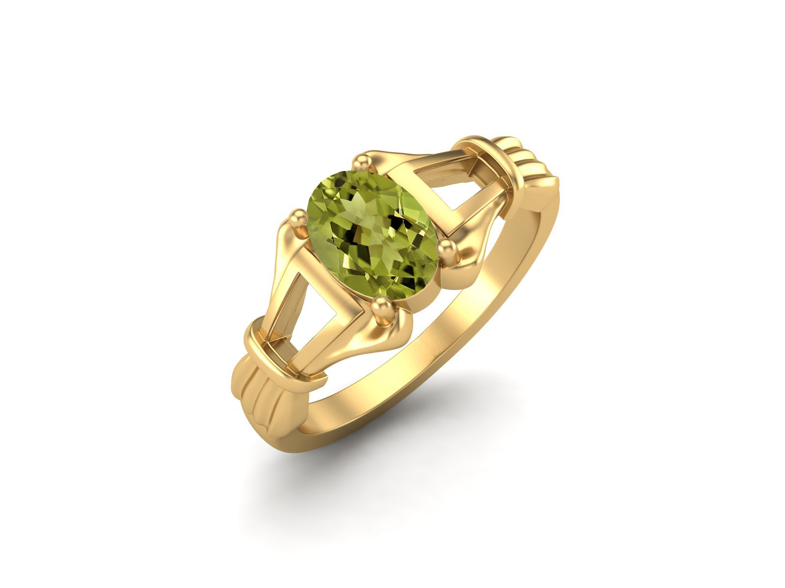 Anello di fidanzamento con peridoto da 1,00 ct, anello di promessa nuziale in stile Art Déco, anello di nozze unico
