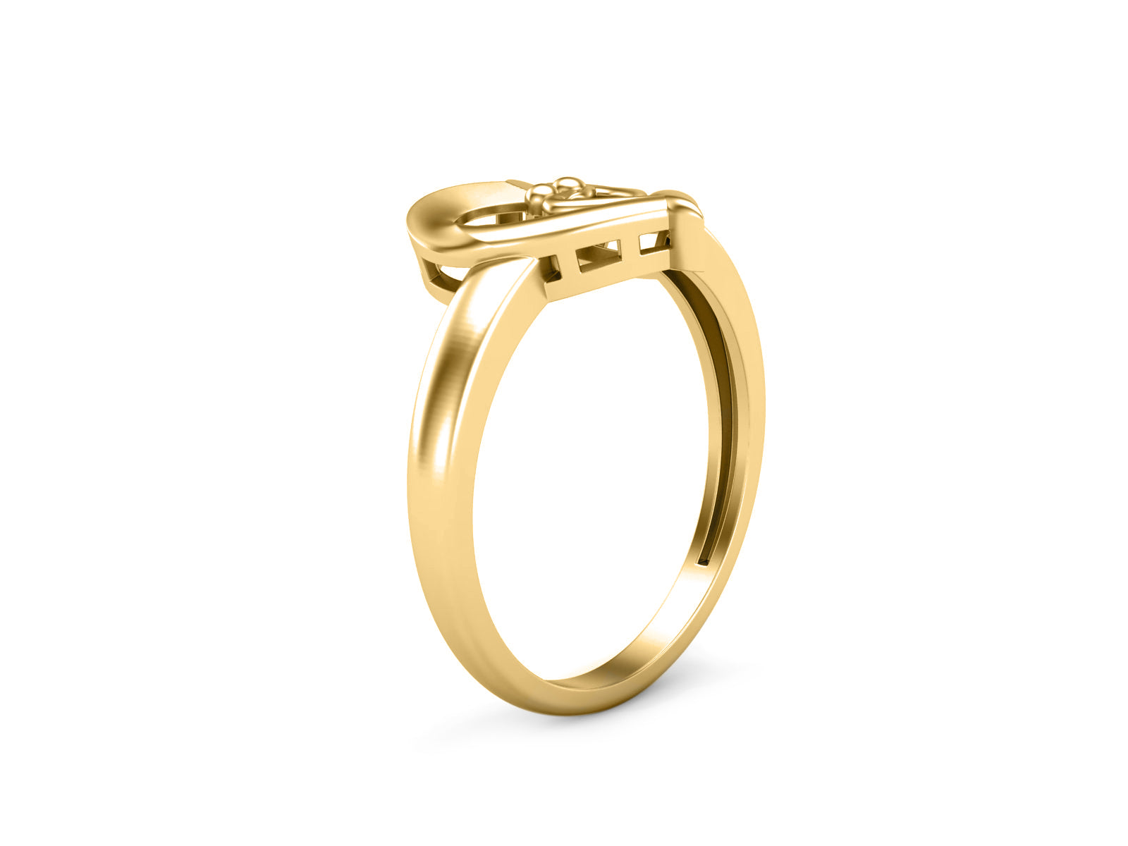 Mother & Child Heart Ring Symbolic Love - Sterling Silver