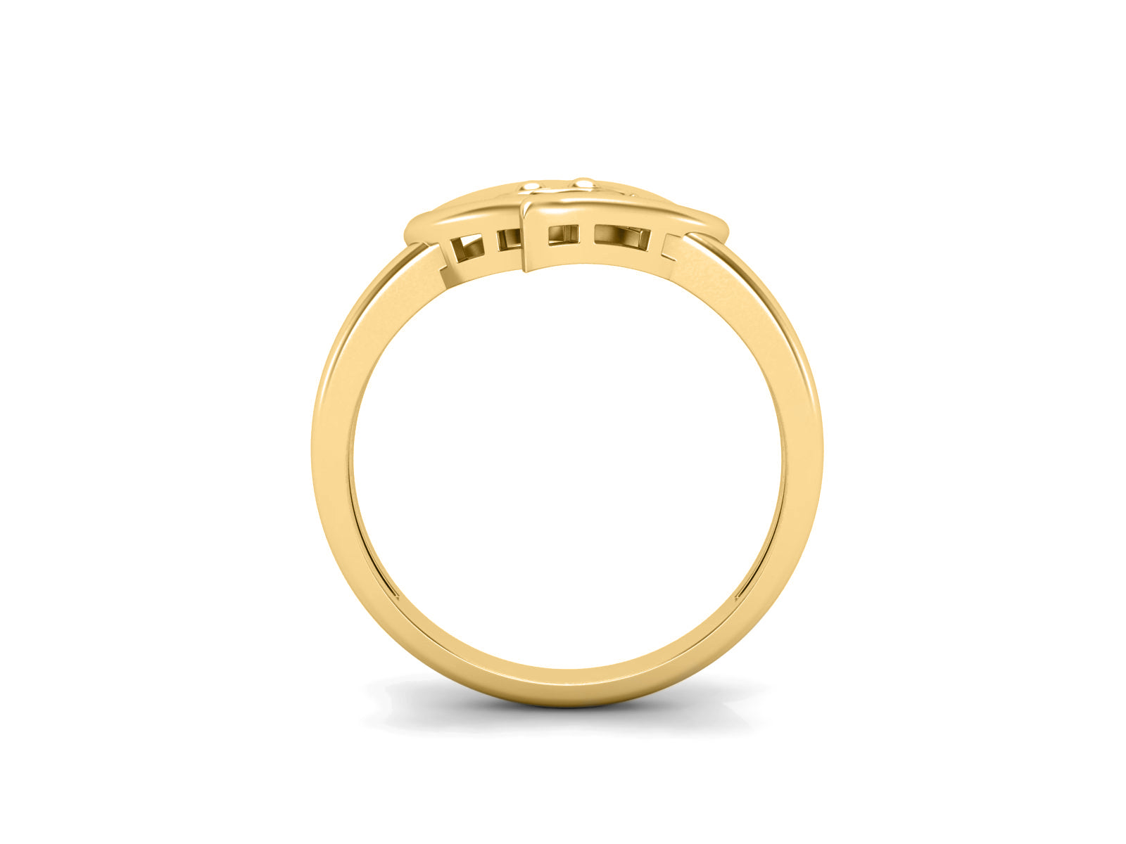 Mother & Child Heart Ring Symbolic Love - Sterling Silver