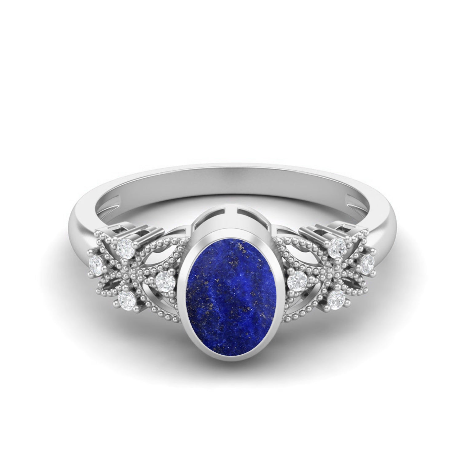 Anello da sposa solitario in lapislazzuli, anello in argento sterling 925 per lei, anello celtico