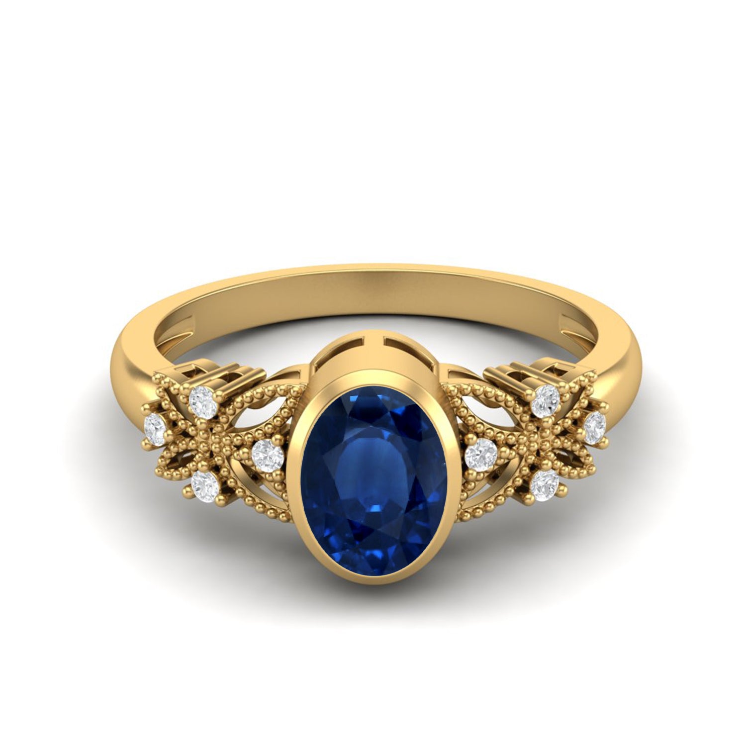 Anello nuziale celtico con zaffiro blu, anello solitario in argento sterling 925