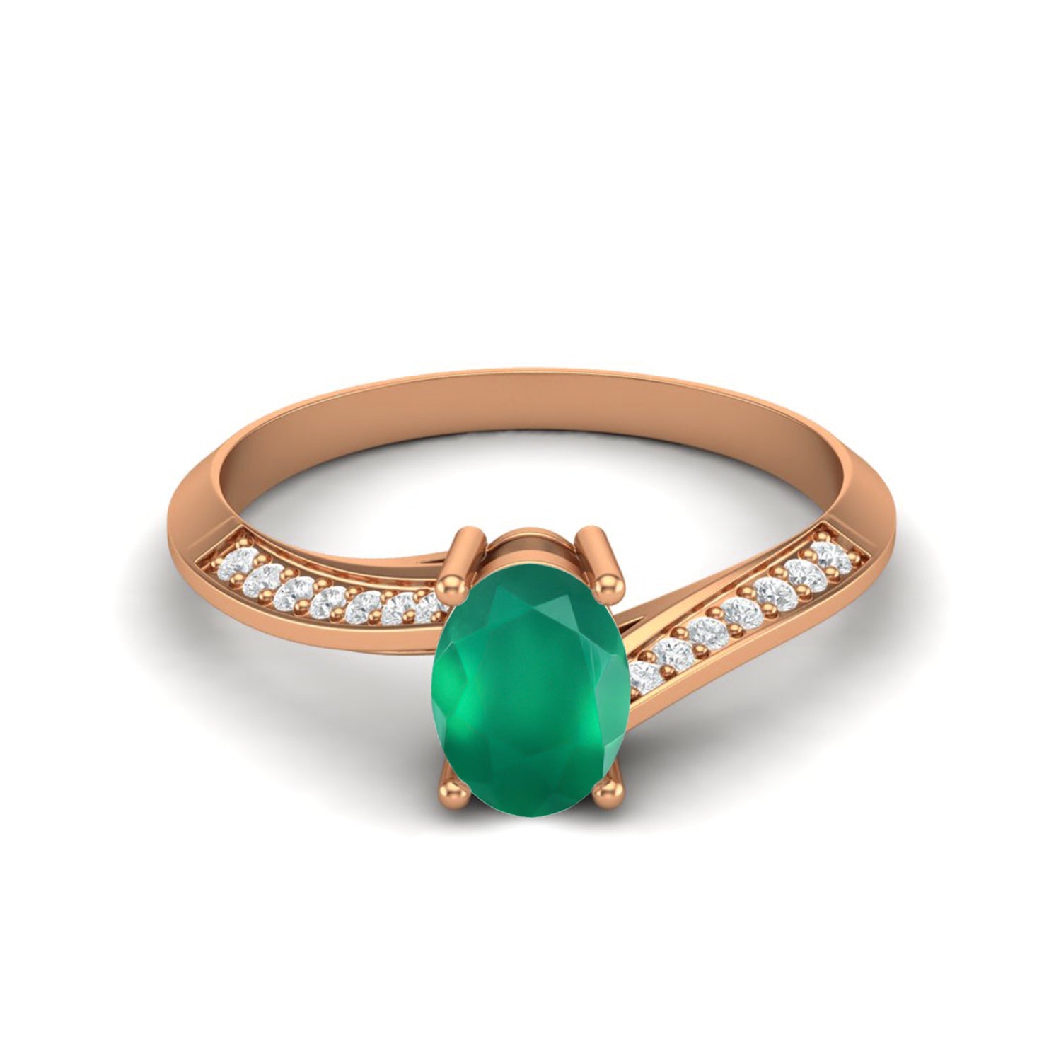 Anello di nozze solitario in onice verde da 1,56 carati, anello in argento sterling 925 con pietra preziosa verde