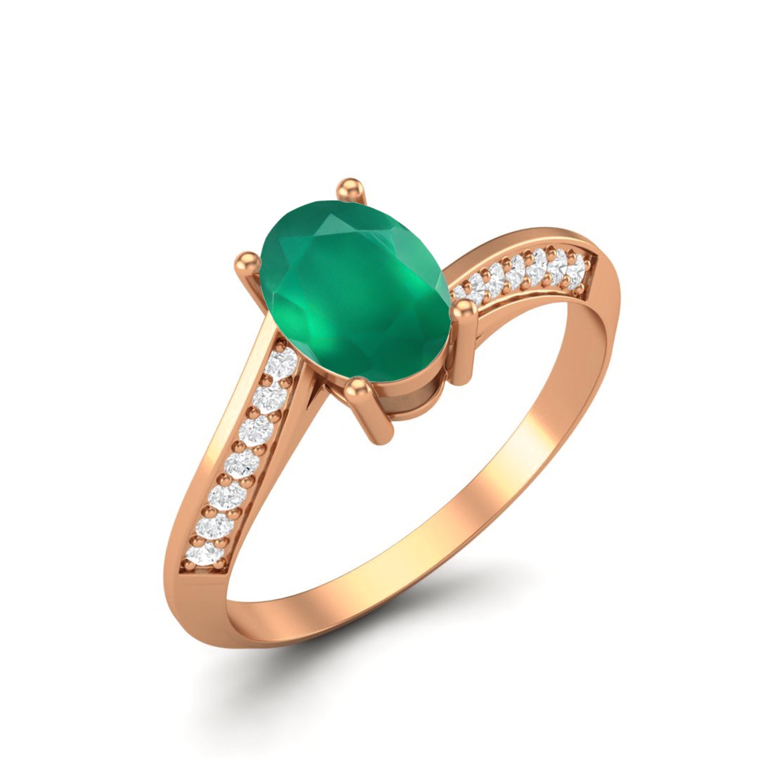 Anello di nozze solitario in onice verde da 1,56 carati, anello in argento sterling 925 con pietra preziosa verde