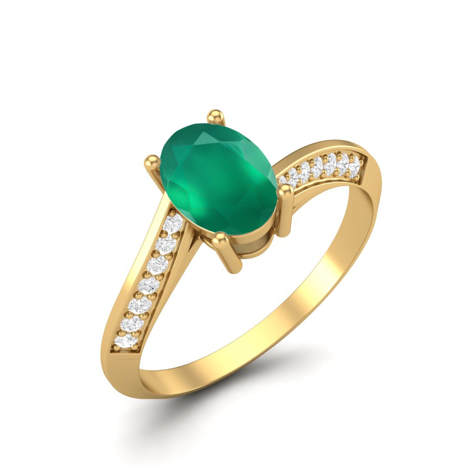 Anello di nozze solitario in onice verde da 1,56 carati, anello in argento sterling 925 con pietra preziosa verde