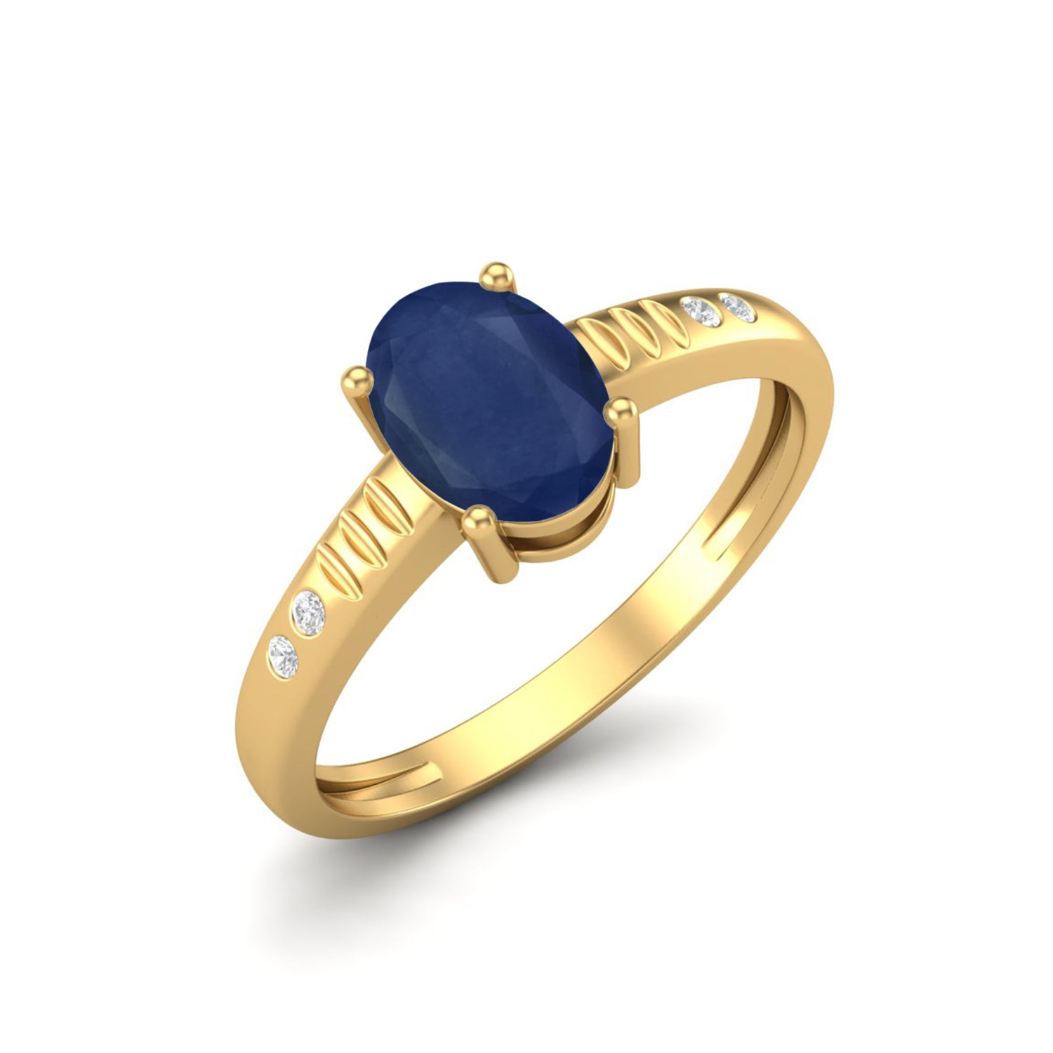 Anello di fidanzamento con solitario in zaffiro blu classico, anello in argento sterling 925, anello di promessa per lei