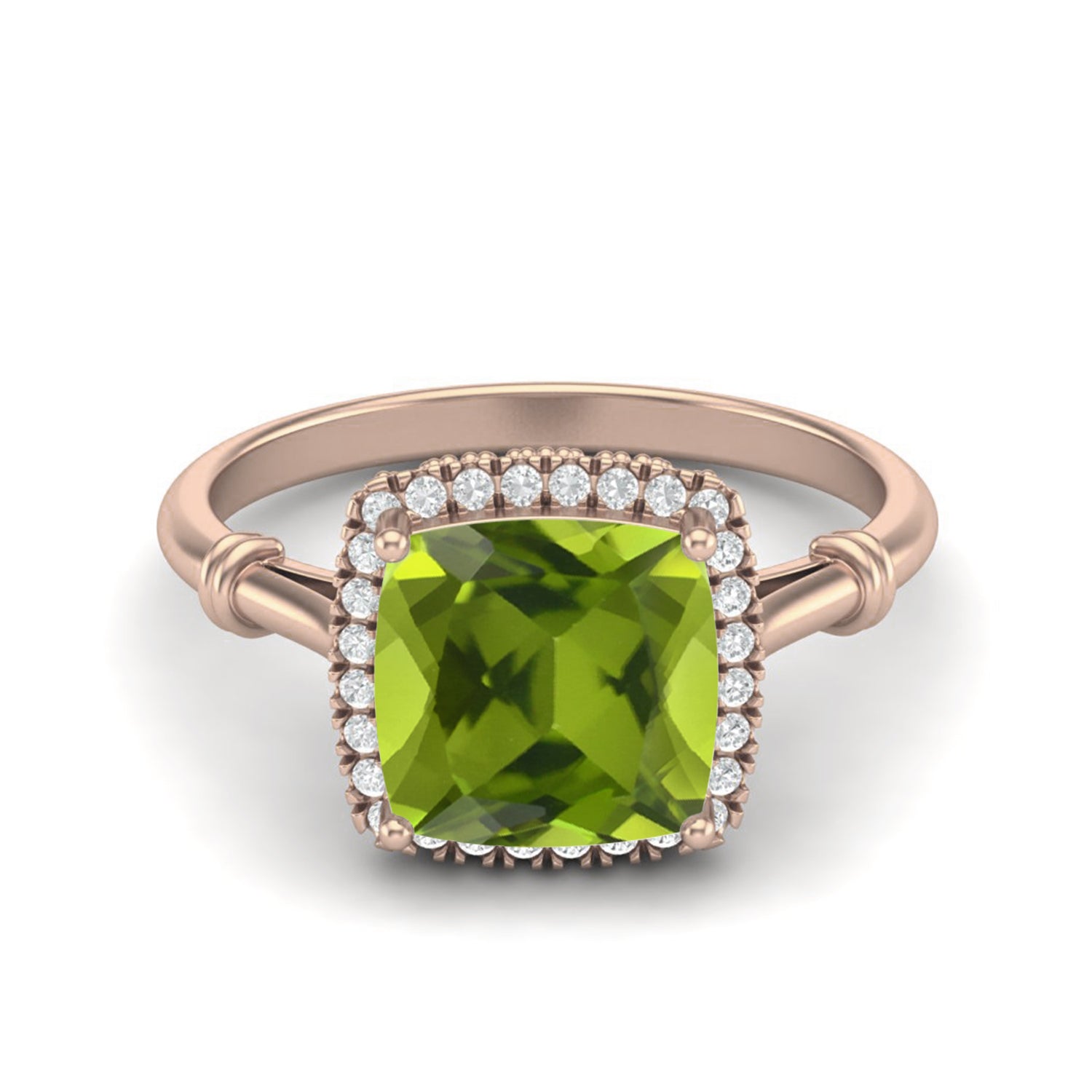 Anello in stile vintage con solitario in peridoto – Argento Sterling