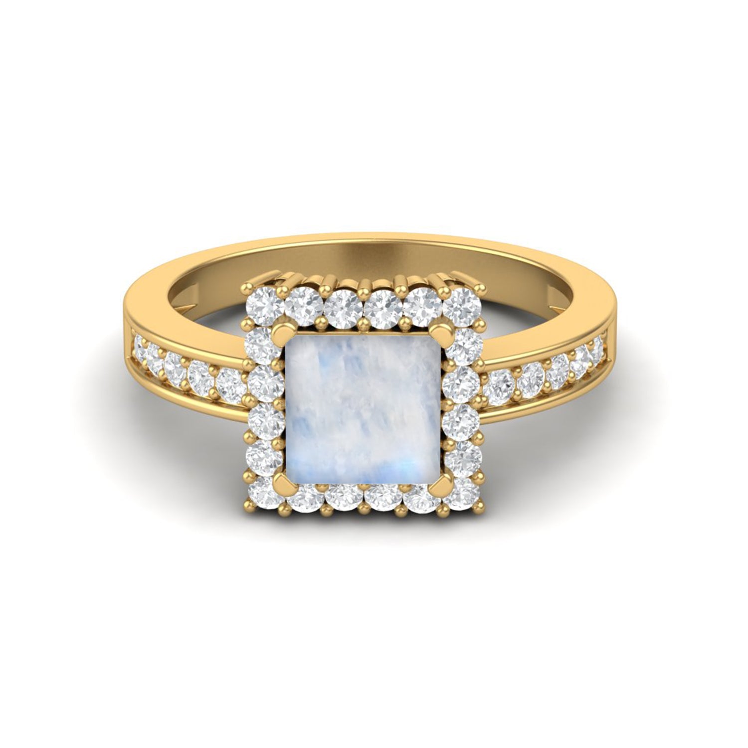 Moonstone Pear Haslo Accents Ring – Sterling Silver