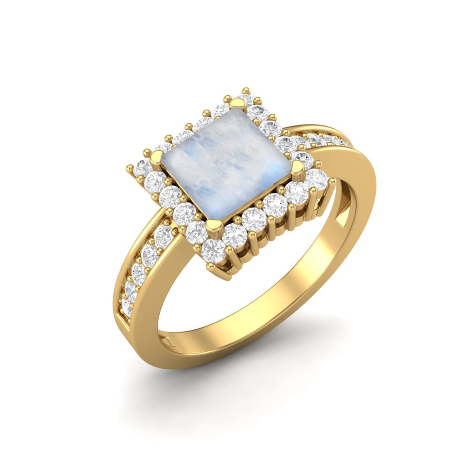 Moonstone Pear Haslo Accents Ring – Sterling Silver
