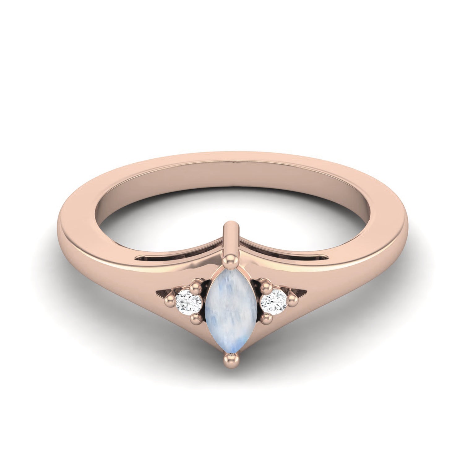 Moonstone Stackable Ring - Sterling Silver