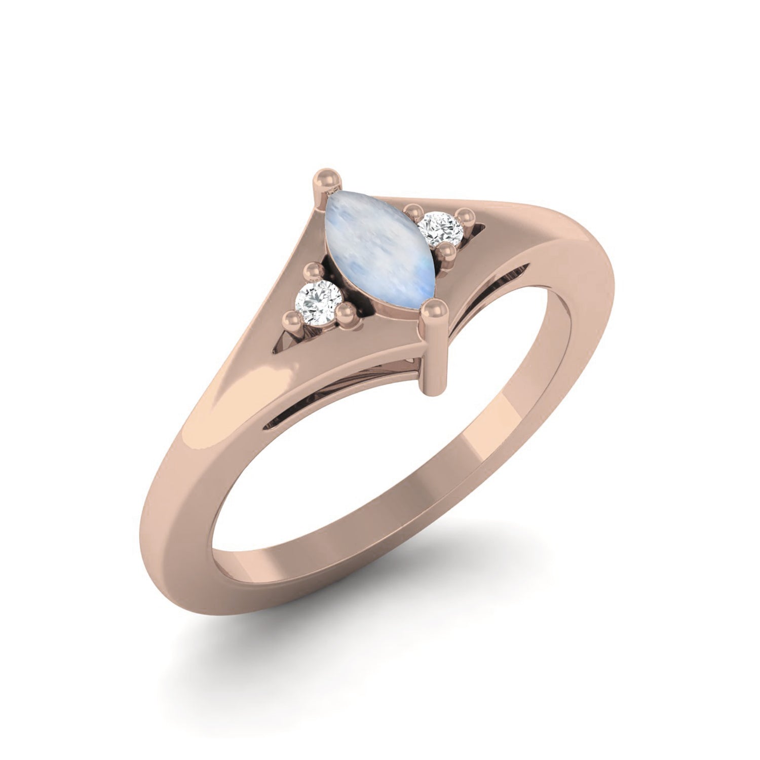 Moonstone Stackable Ring - Sterling Silver
