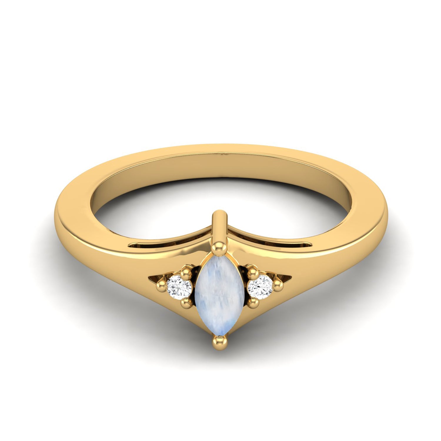 Moonstone Stackable Ring - Sterling Silver