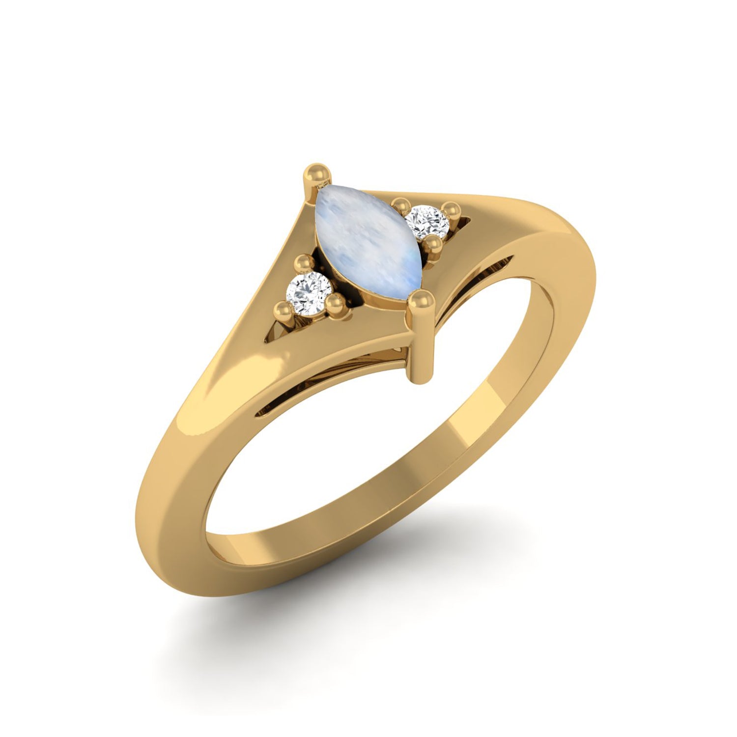 Moonstone Stackable Ring - Sterling Silver