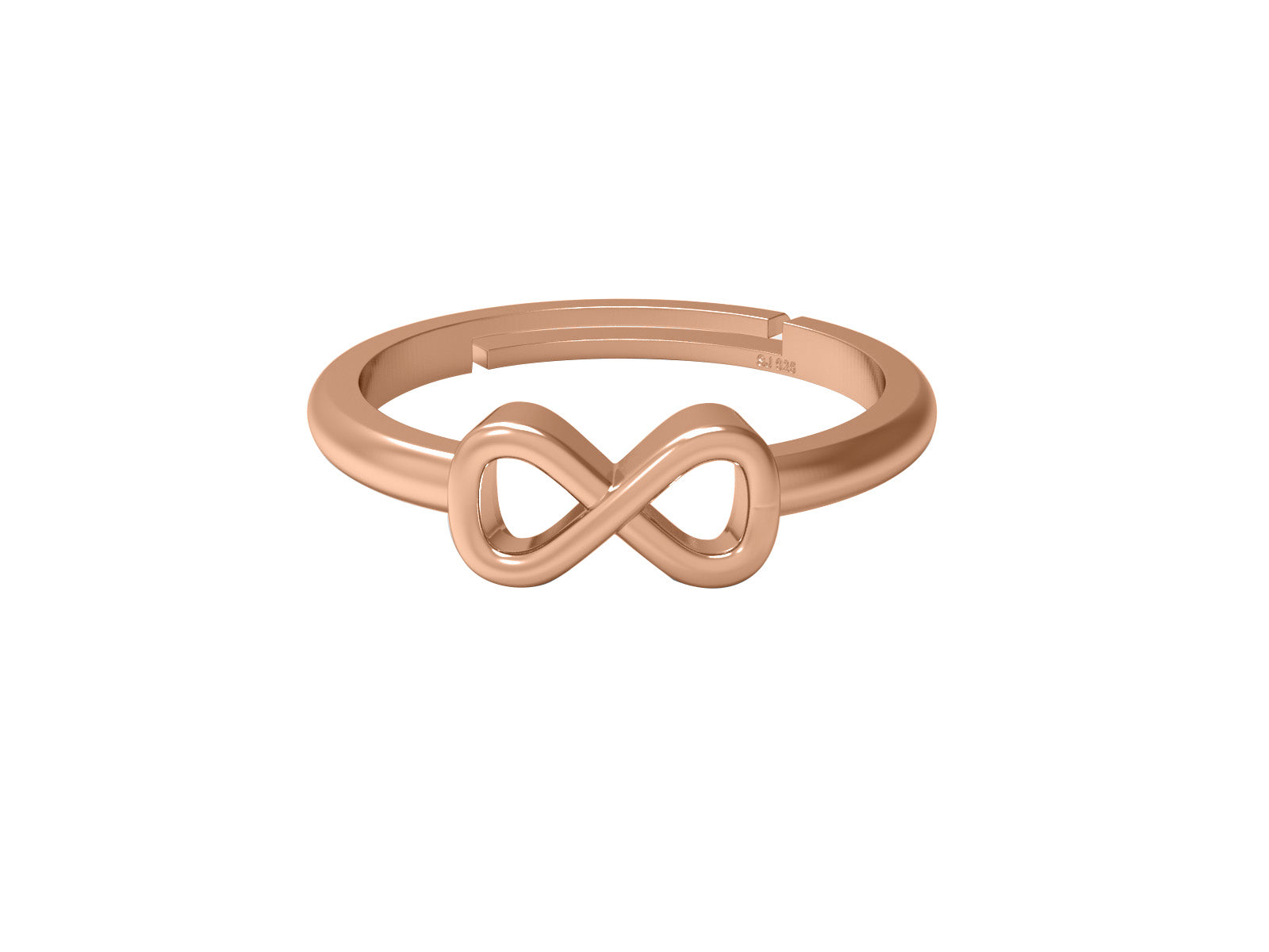 Infinity Symbol Ring Minimalist Promise Band - Sterling Silver