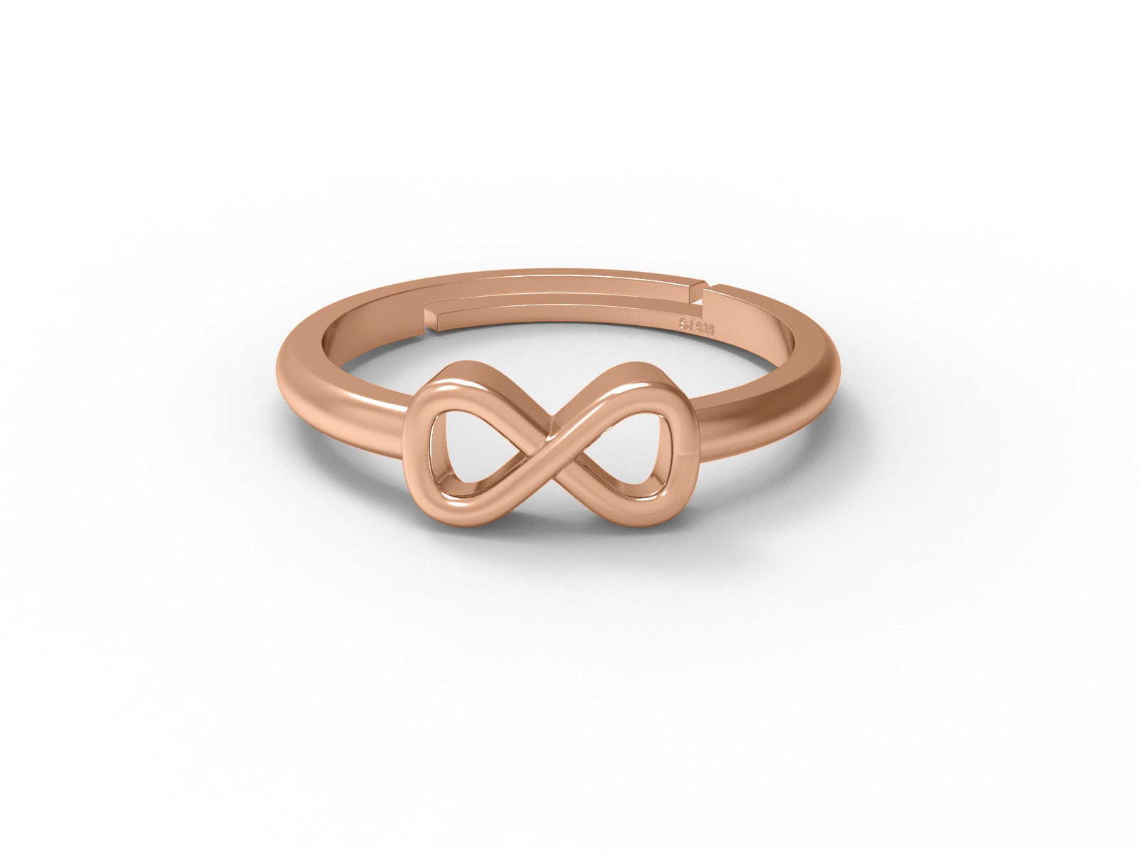 Infinity Symbol Ring Minimalist Promise Band - Sterling Silver