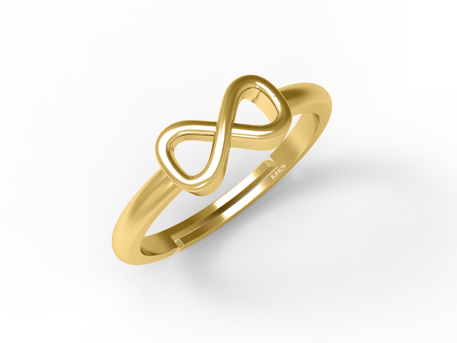 Infinity Symbol Ring Minimalist Promise Band - Sterling Silver