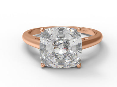 9MM Cushion Shape Moissanite Diamond 925 Sterling Silver Solitaire Women Wedding Ring