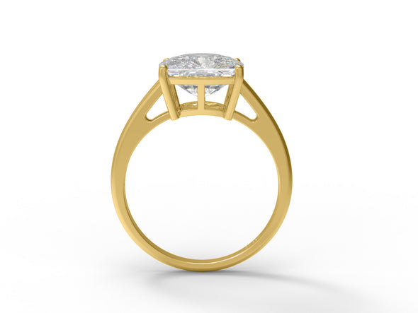 9MM Cushion Shape Moissanite Diamond 925 Sterling Silver Solitaire Women Wedding Ring