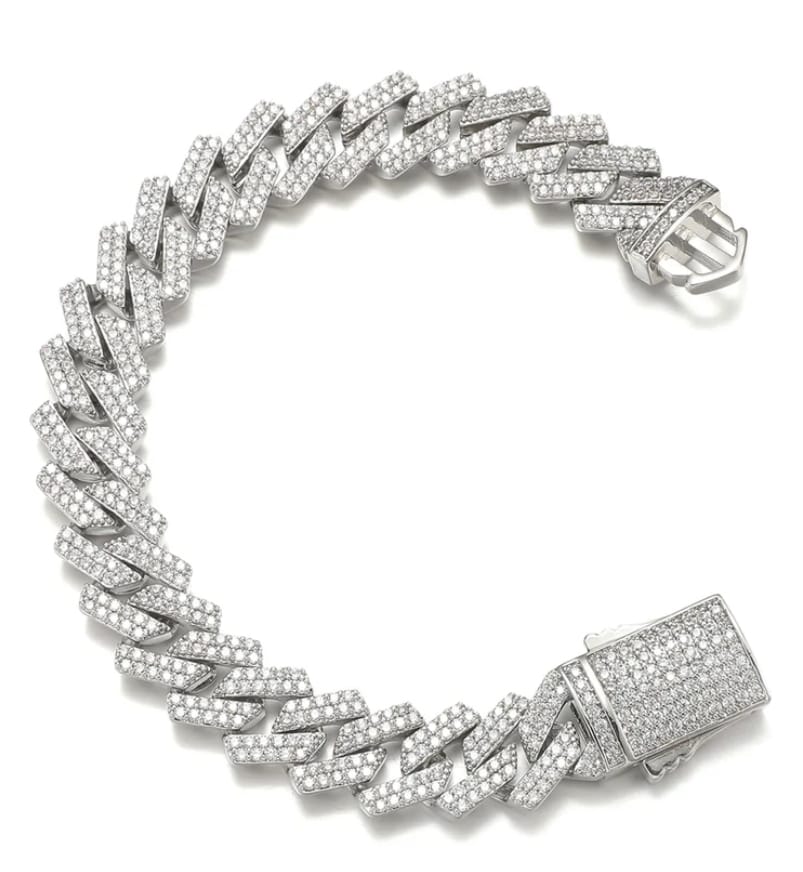 Bracciale cubano borchiato