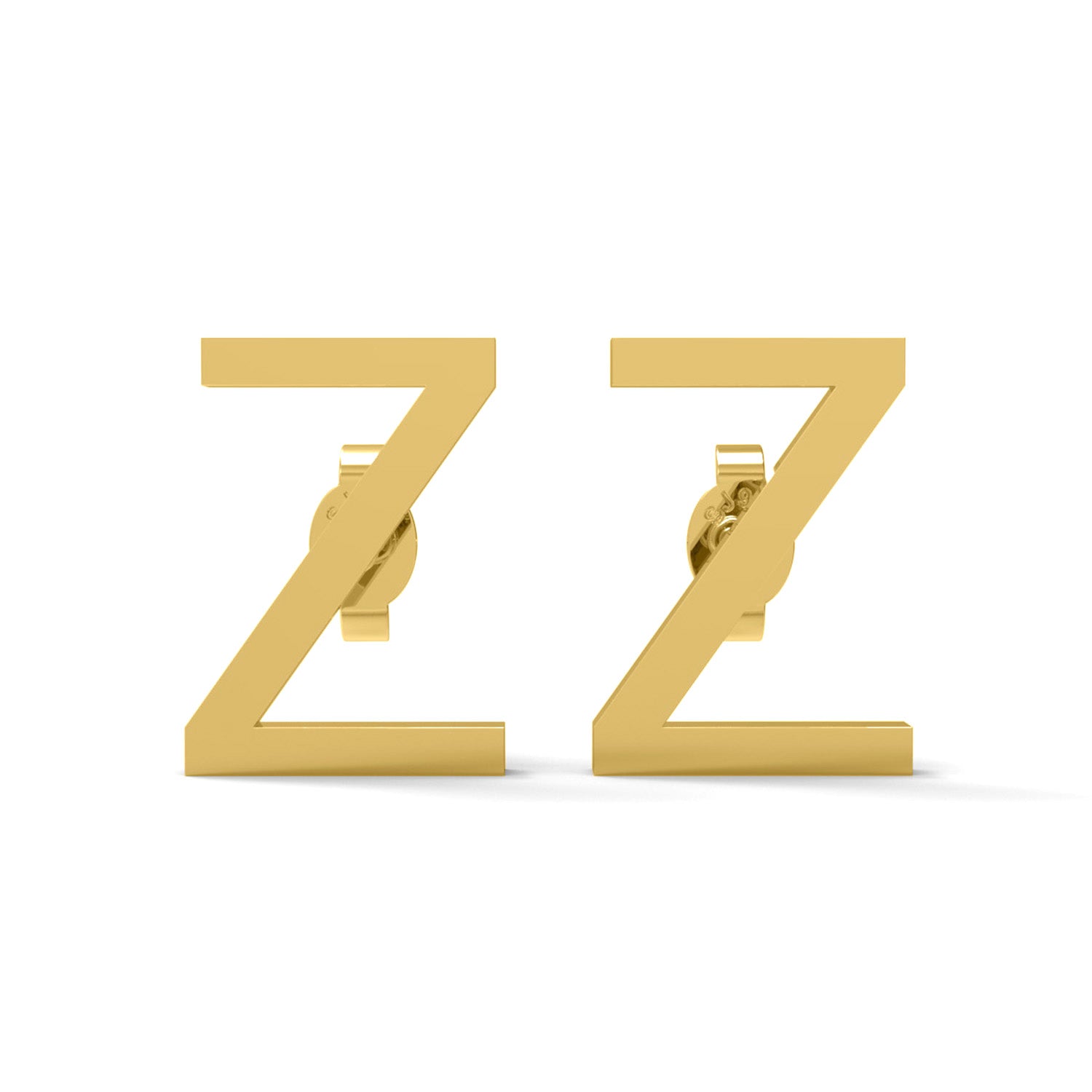 Initial "Z" Monogram Stud Earring – Sterling Silver