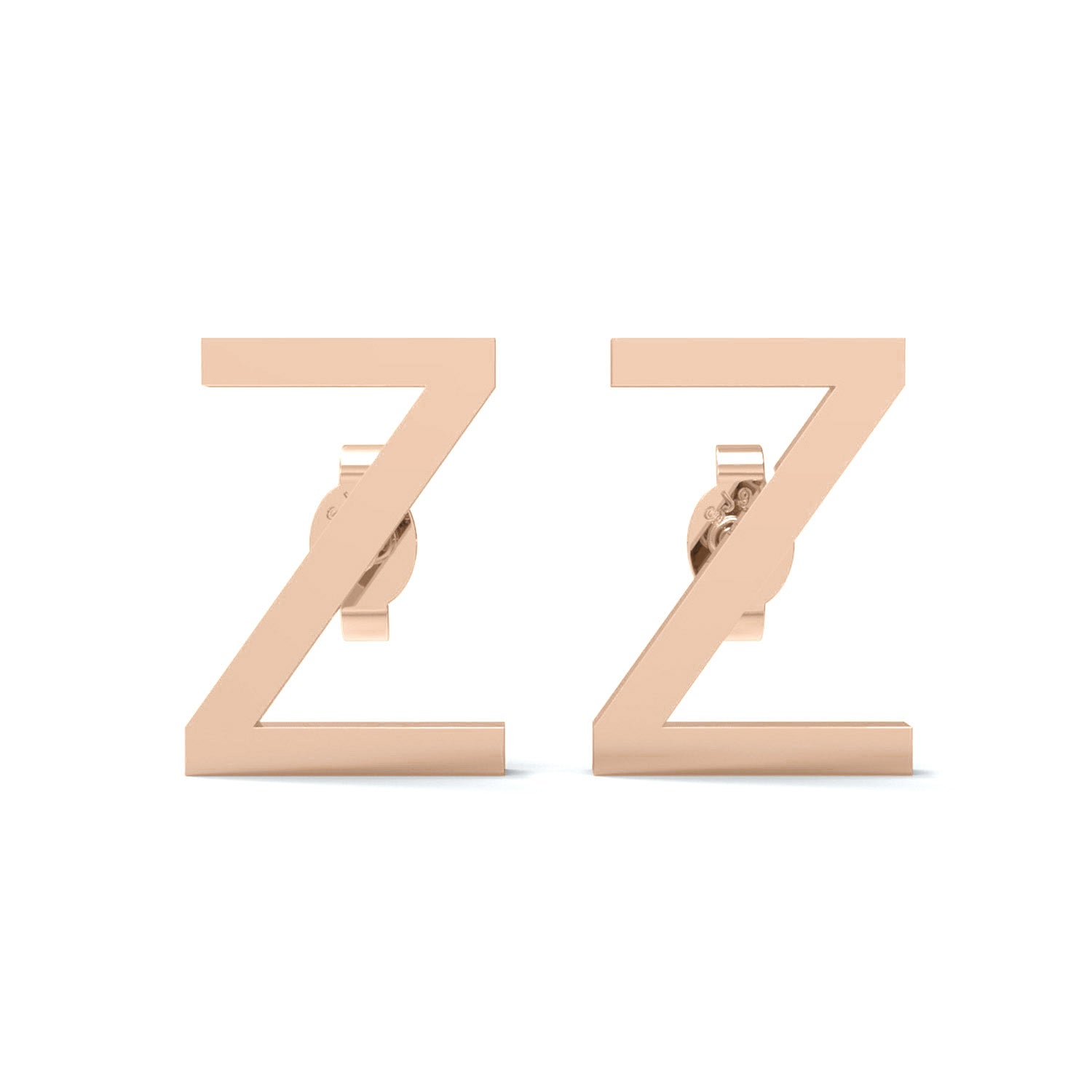 Initial "Z" Monogram Stud Earring – Sterling Silver