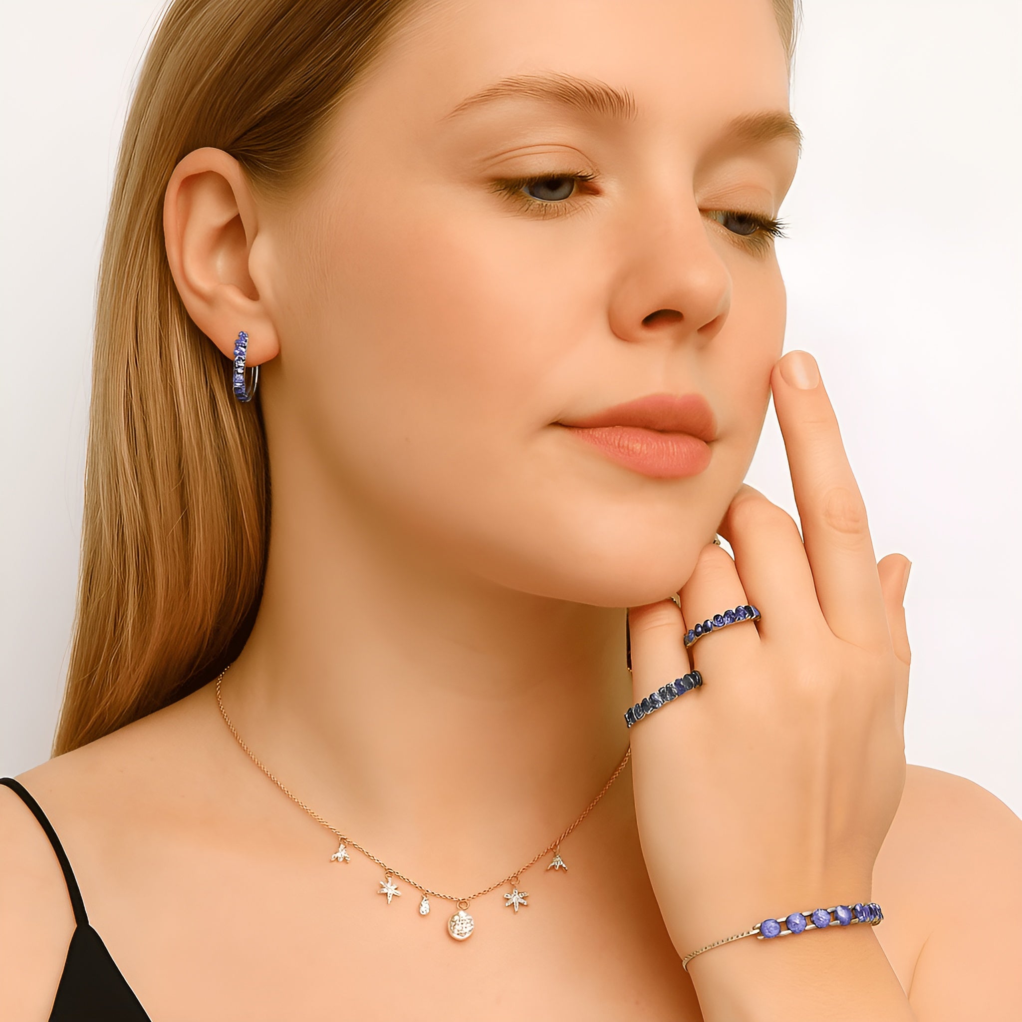 Tanzanite Hoop Earring