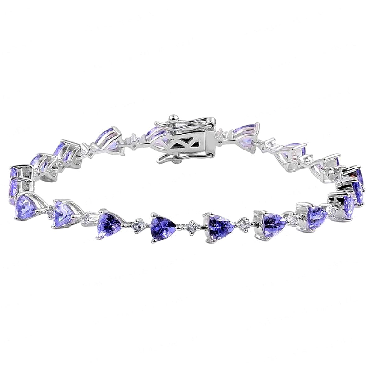 Tanzanite, White Topaz Bracelets