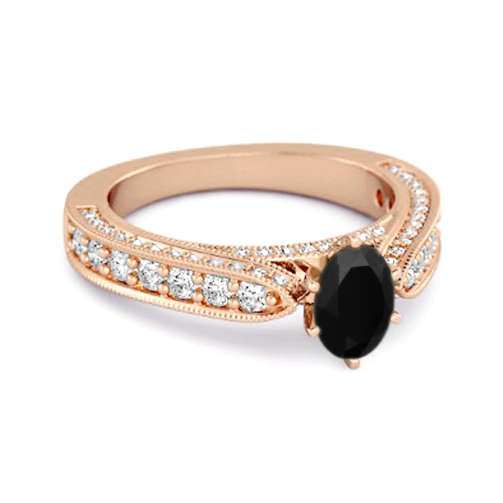 Anello solitario con spinello nero Accents da 1,50 ct in argento sterling 925