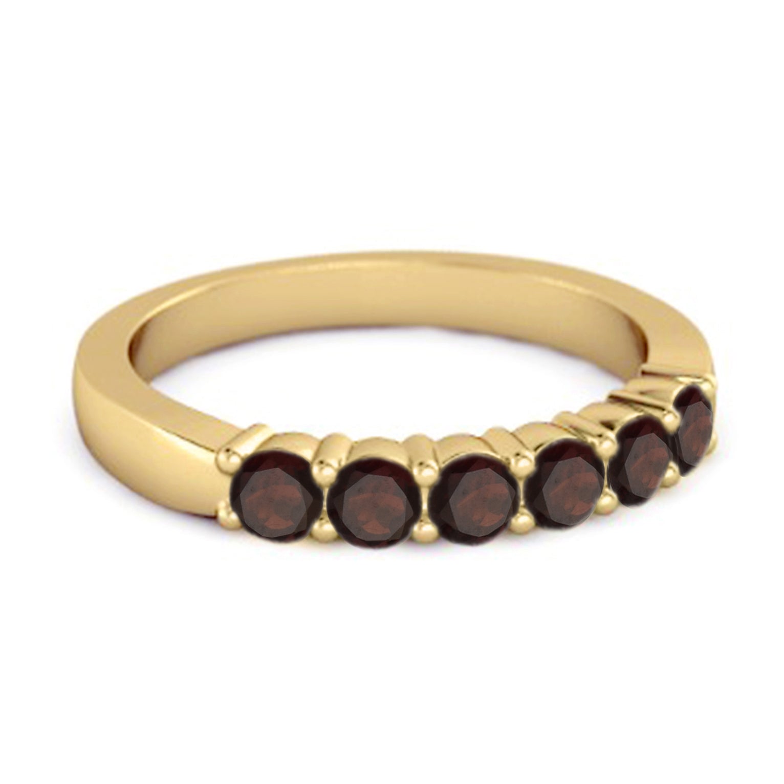 Anello impilabile Eternity Rich Feel in granato - Argento Sterling