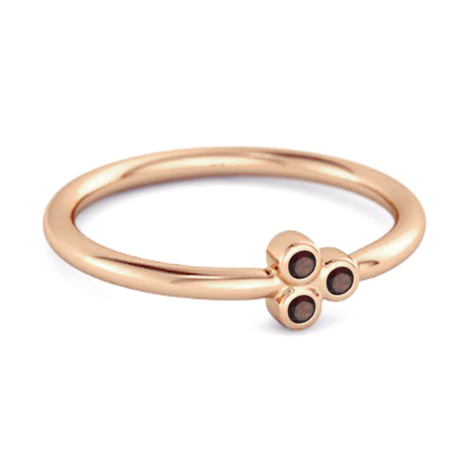 Delicato anello in argento sterling 925 con granato da 0,20 ct, regalo per lei