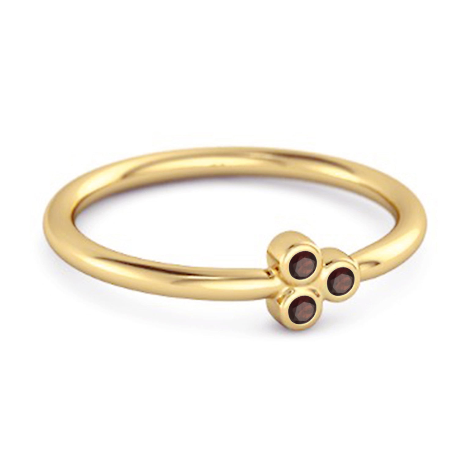 Delicato anello in argento sterling 925 con granato da 0,20 ct, regalo per lei