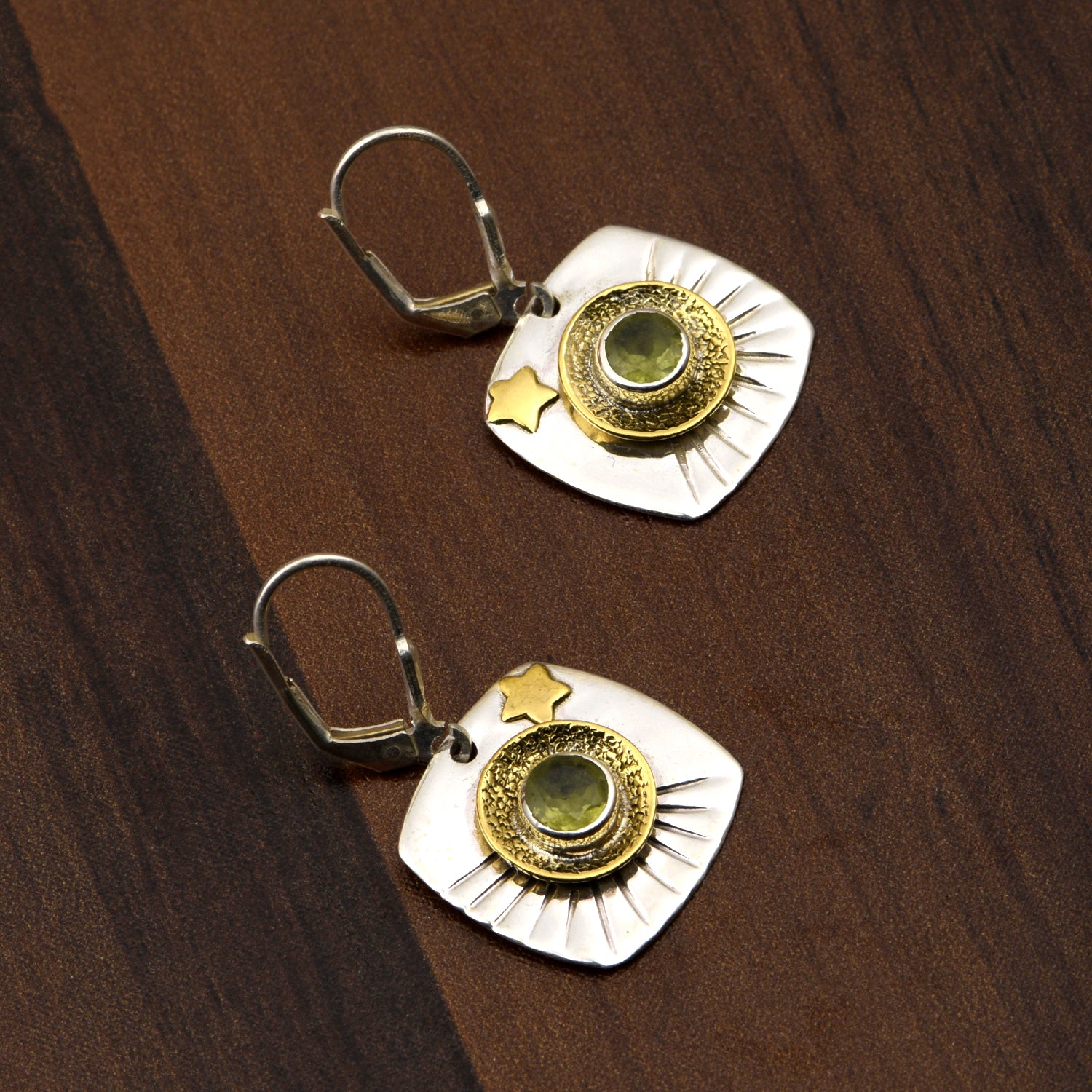 Lemon Quartz Dangle Earrings - Sterling Silver