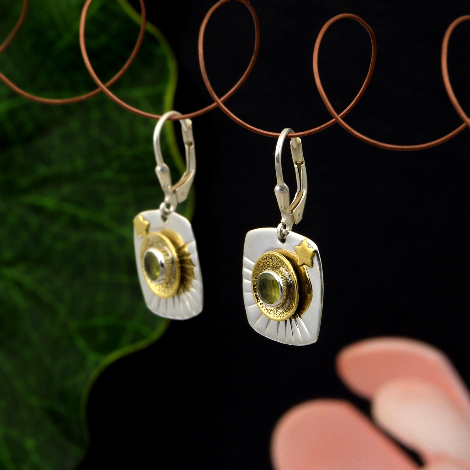 Lemon Quartz Dangle Earrings - Sterling Silver