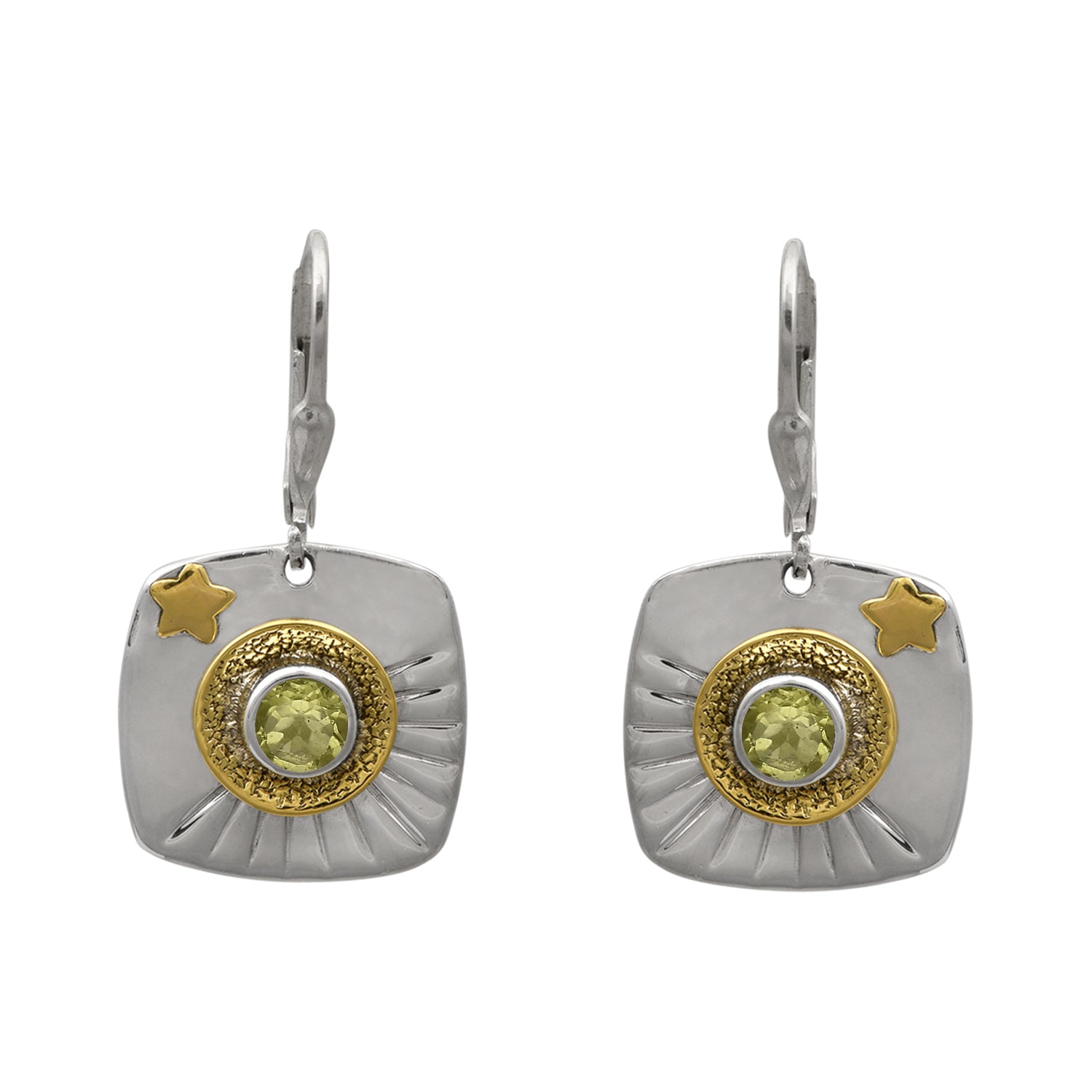 Lemon Quartz Dangle Earrings - Sterling Silver