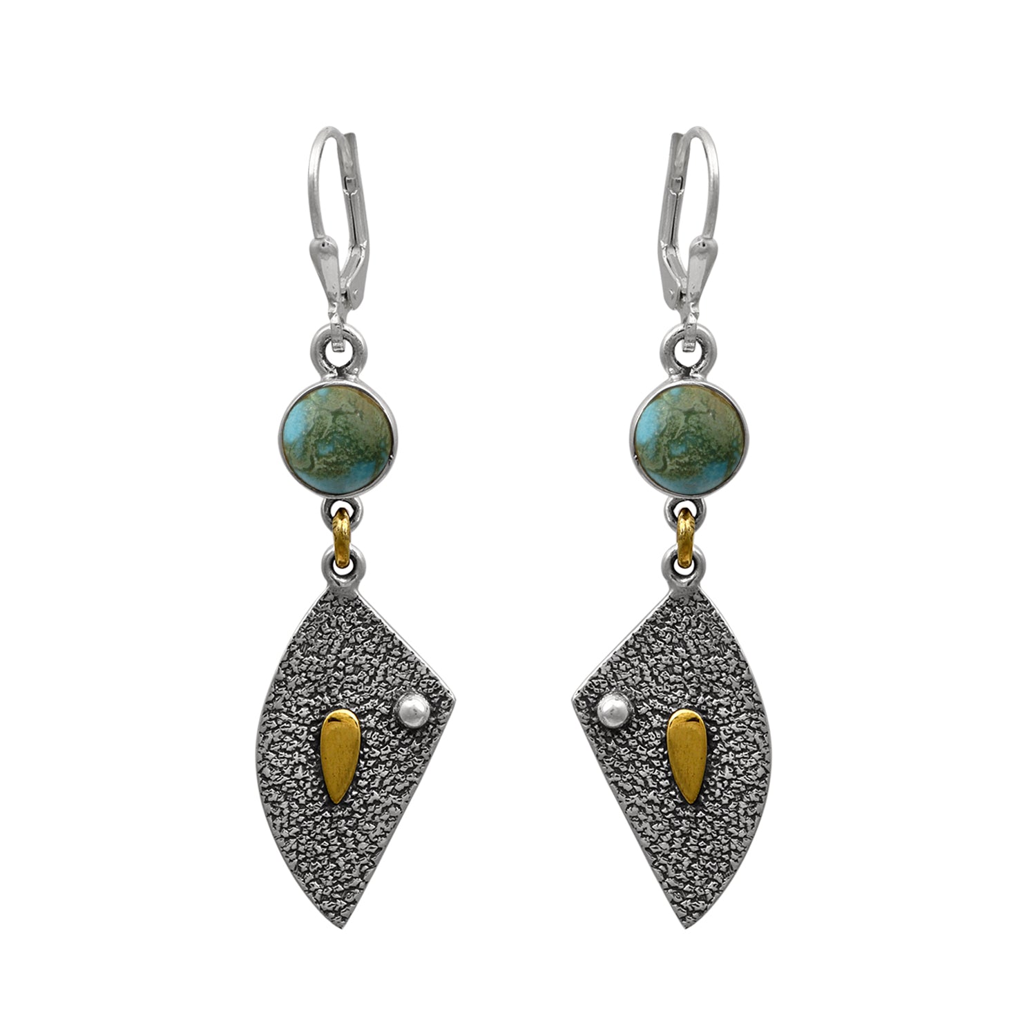 Turquoise Dangle Earrings - Sterling Silver