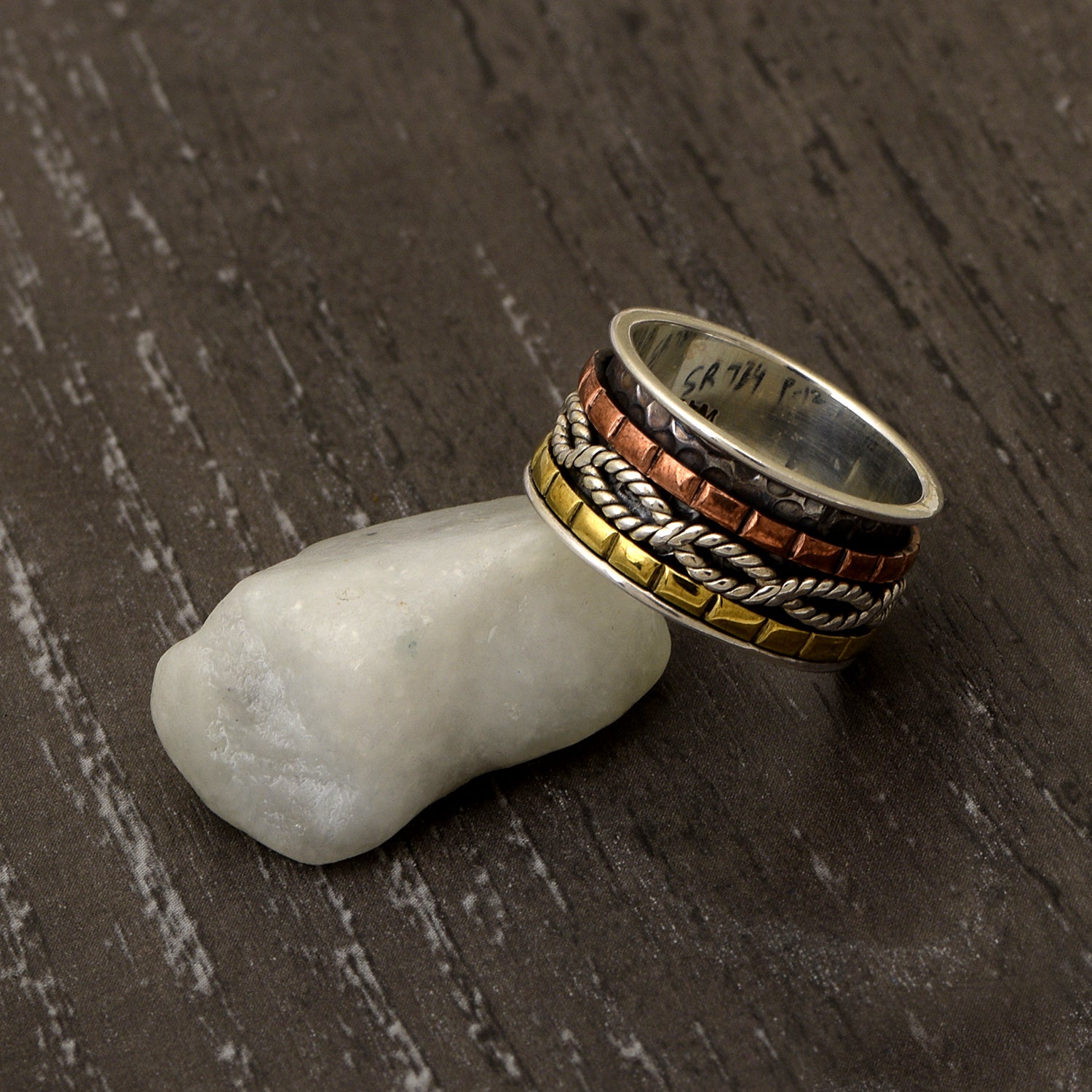 Braided Spinner Ring - Sterling Silver