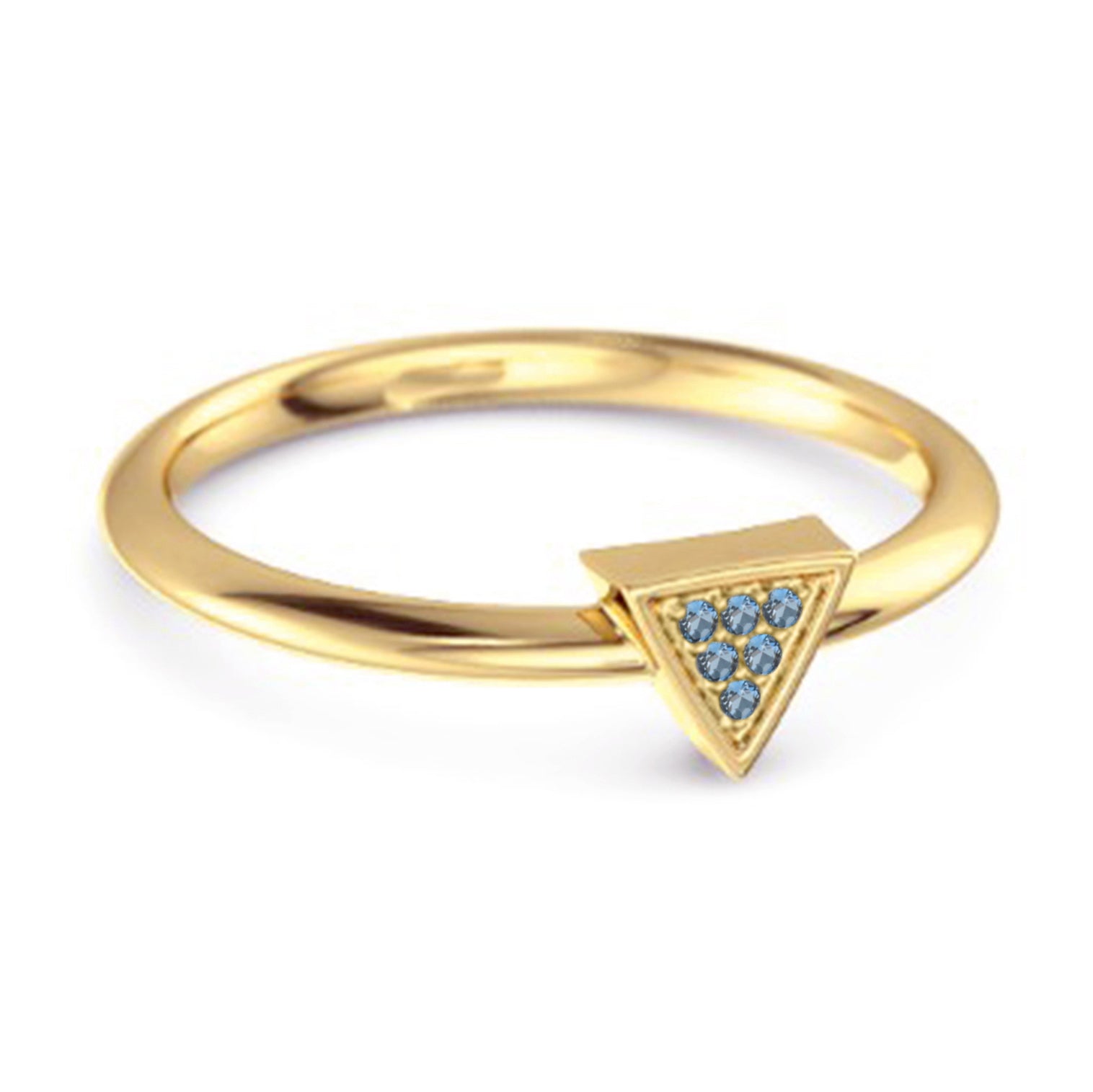 Anello impilabile Love & Pride in argento sterling 925 con topazio blu Londra da 0,12 ct