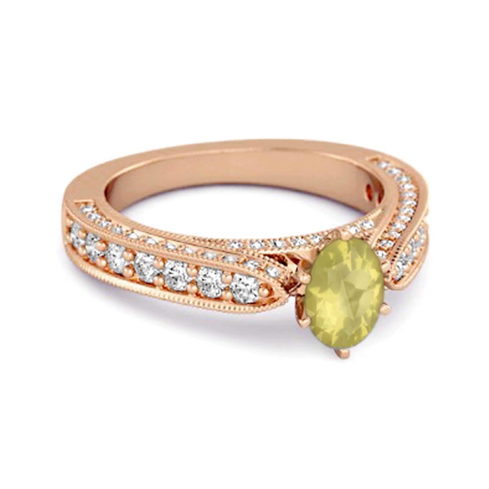 Lemon Quartz Tapered Five-Stone Ring – Sterling Silver