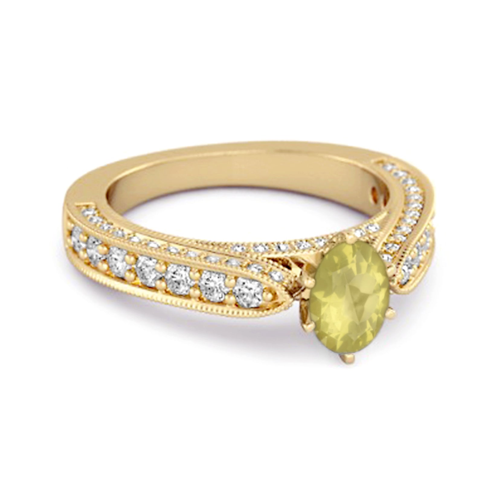 Lemon Quartz Tapered Five-Stone Ring – Sterling Silver