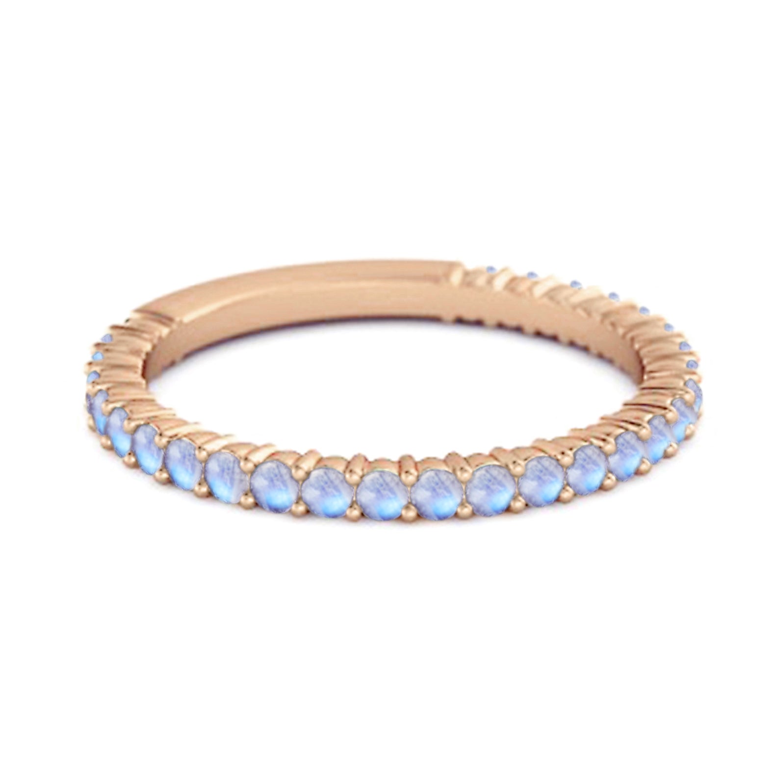 Moonstone Eternity Band - Stelring Silver