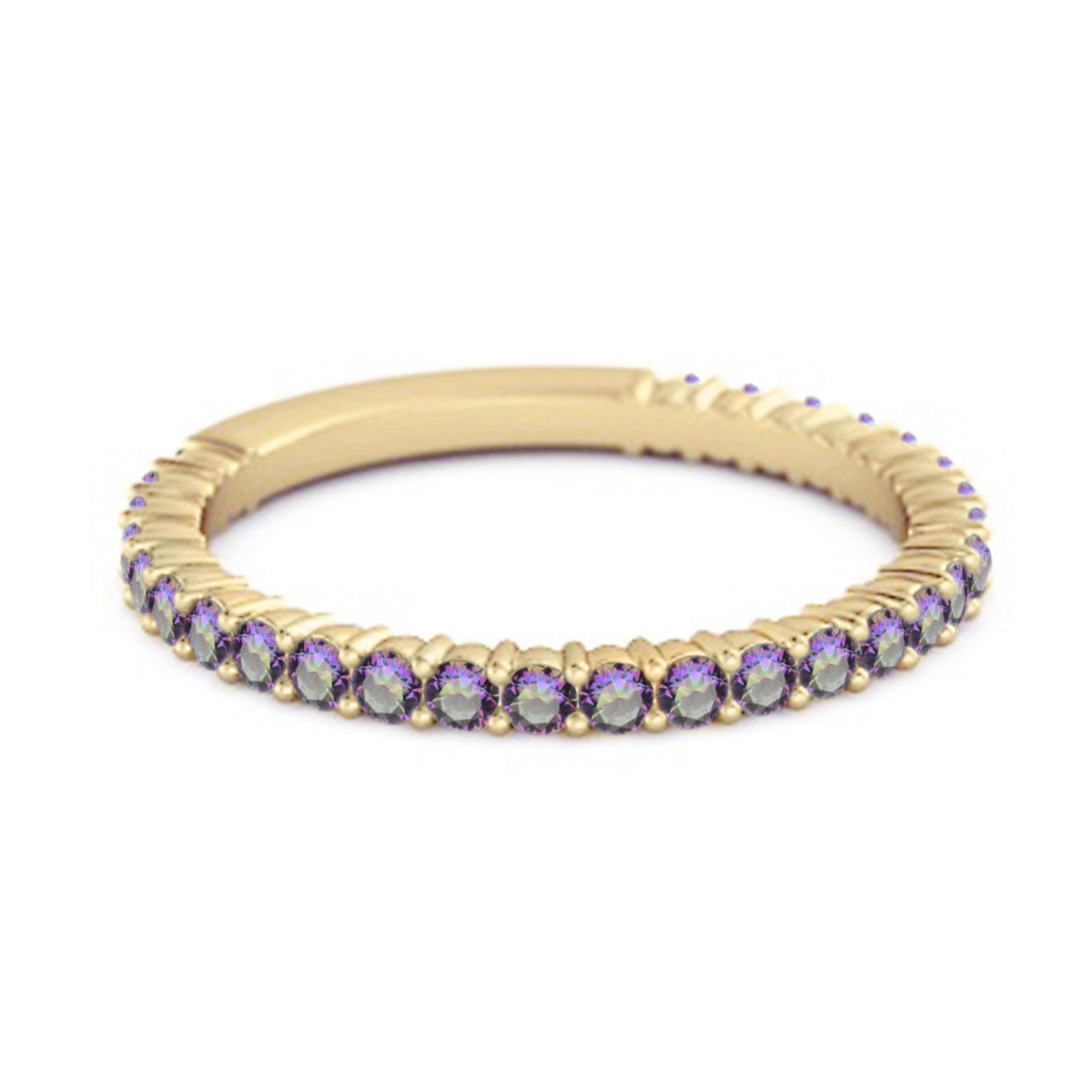 Mystic Topaz Eternity Band Ring – Sterling Silver
